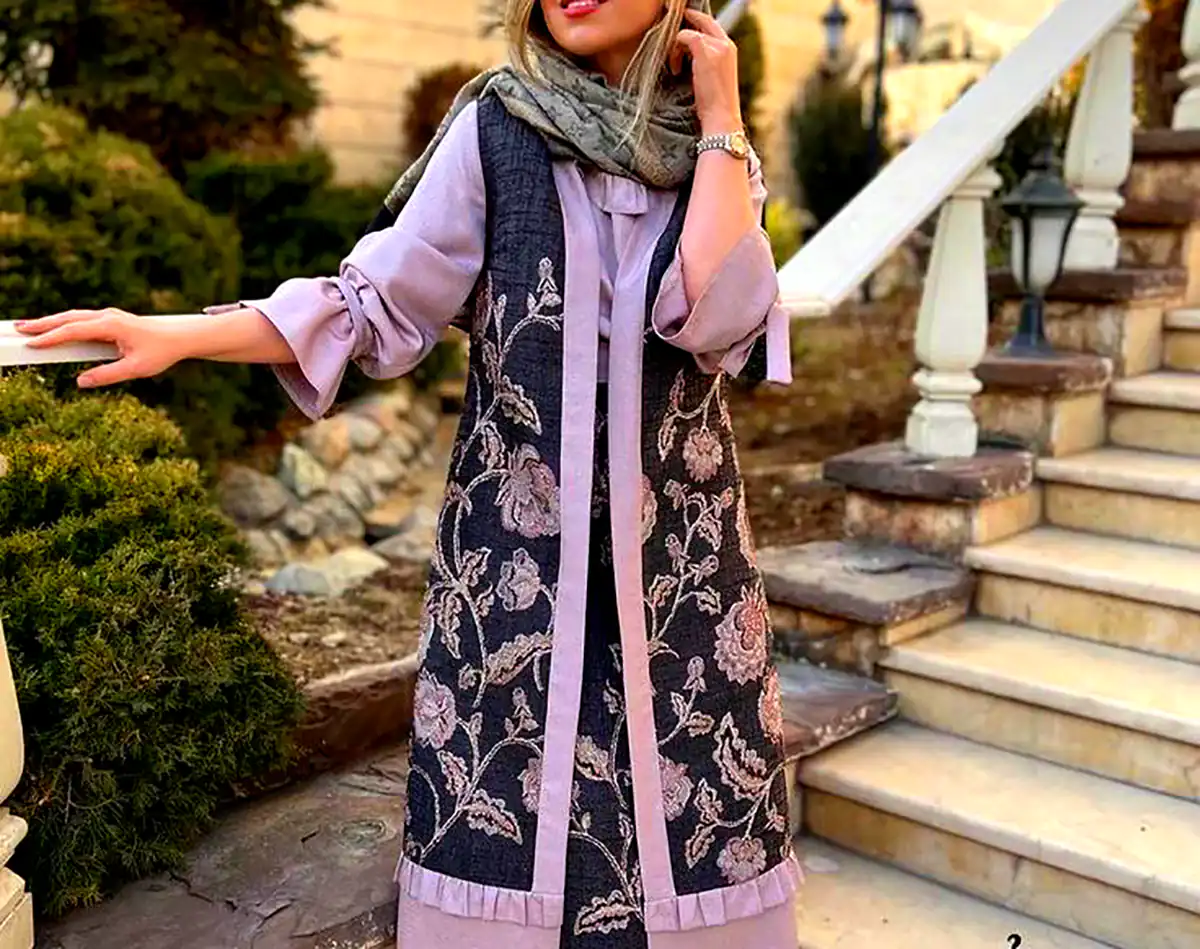 مانتو کتی یقه دار مجلسی
