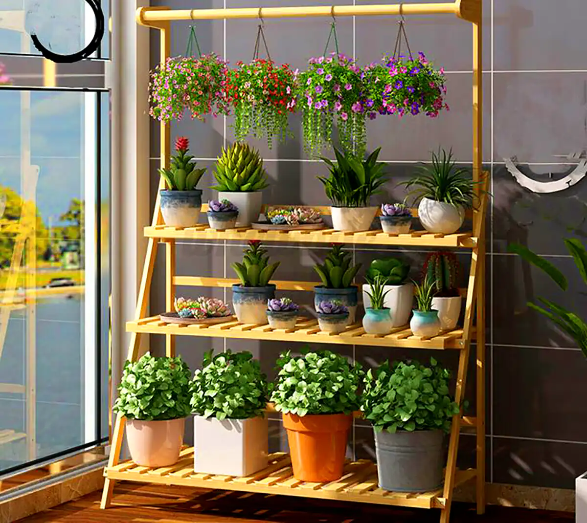 فلاور باکس چوبی