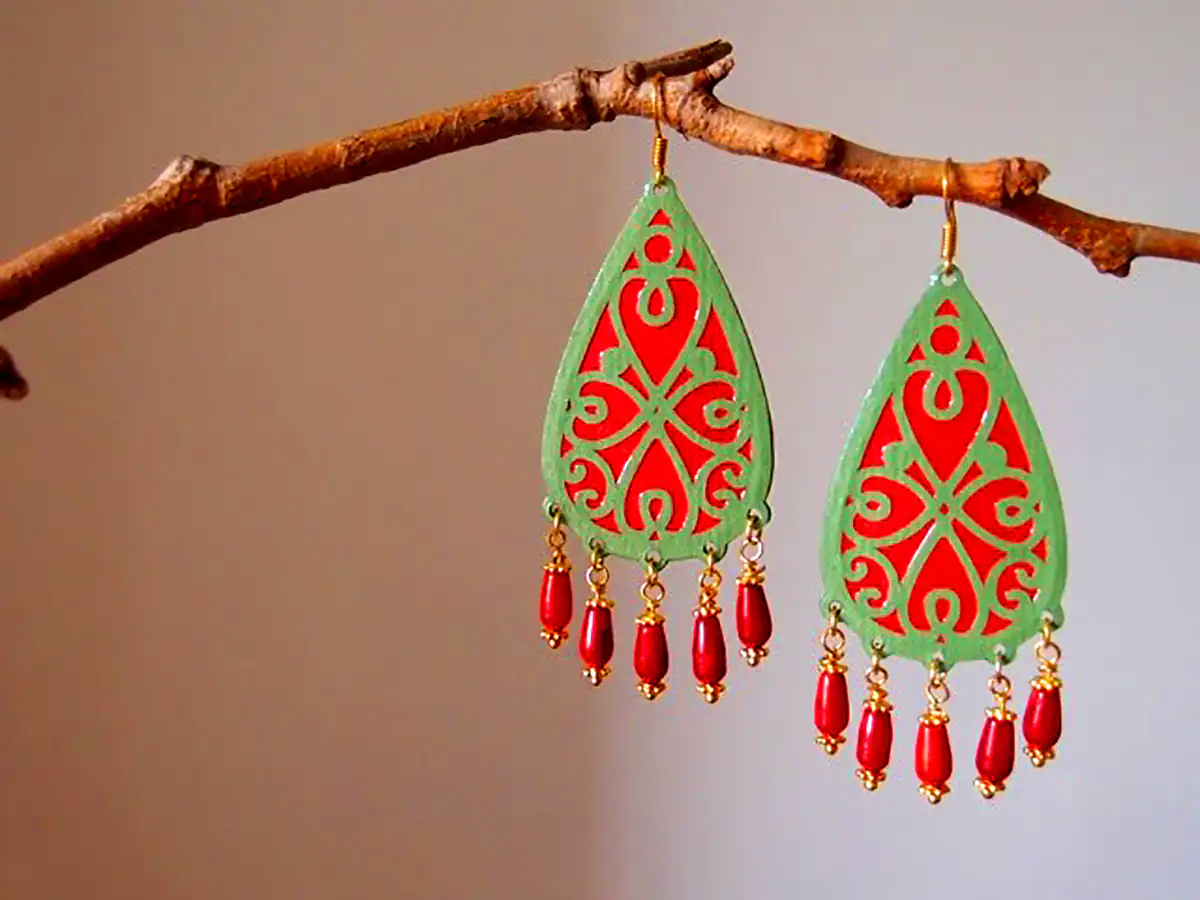 گوشواره نپالی رنگی