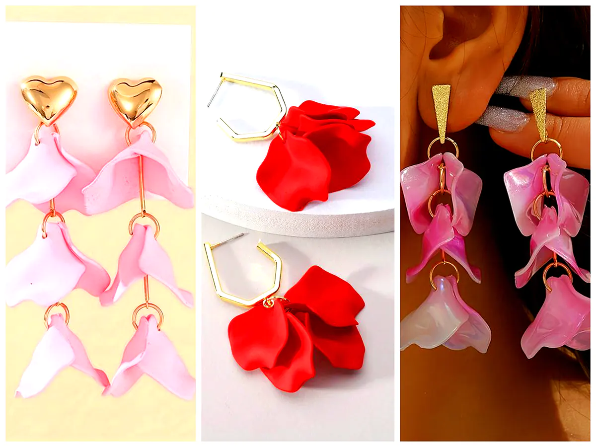 گوشواره فانتزی پارچه ای