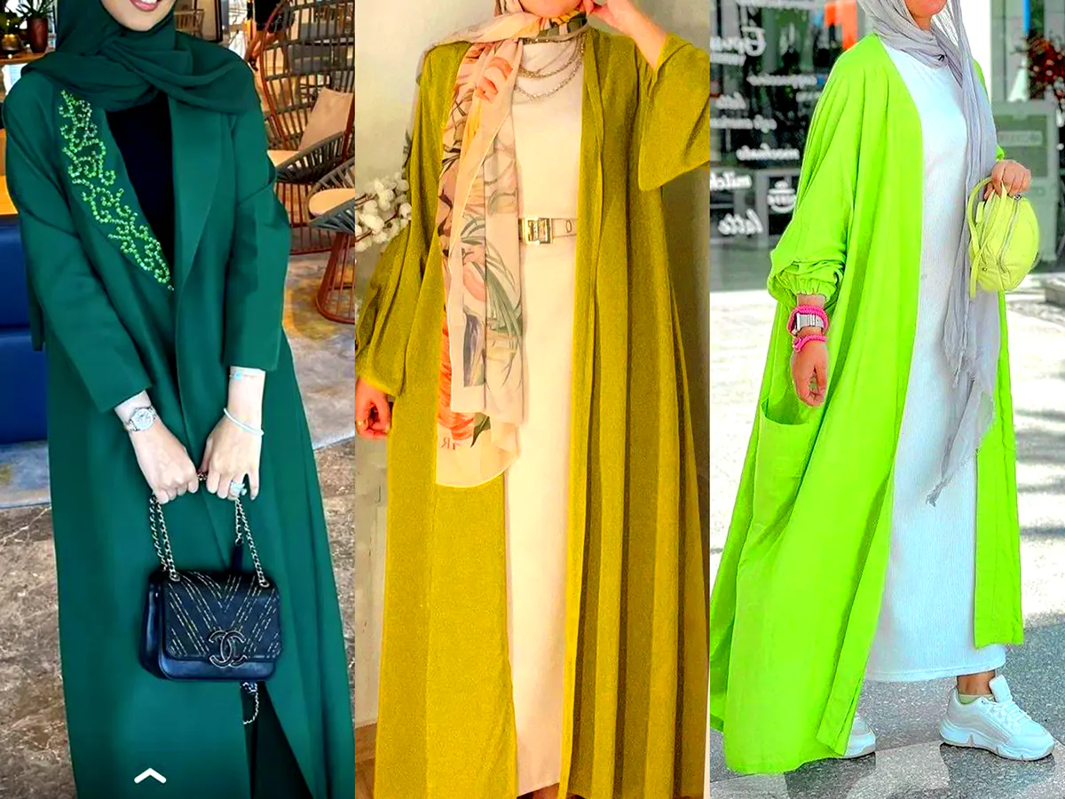 مانتو عبایی رنگی مدرن