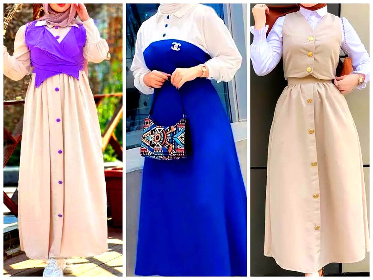 بلوز سارافون ساده و دورنگ