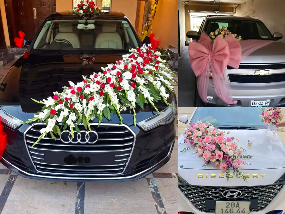 گل آرایی ماشین عروس