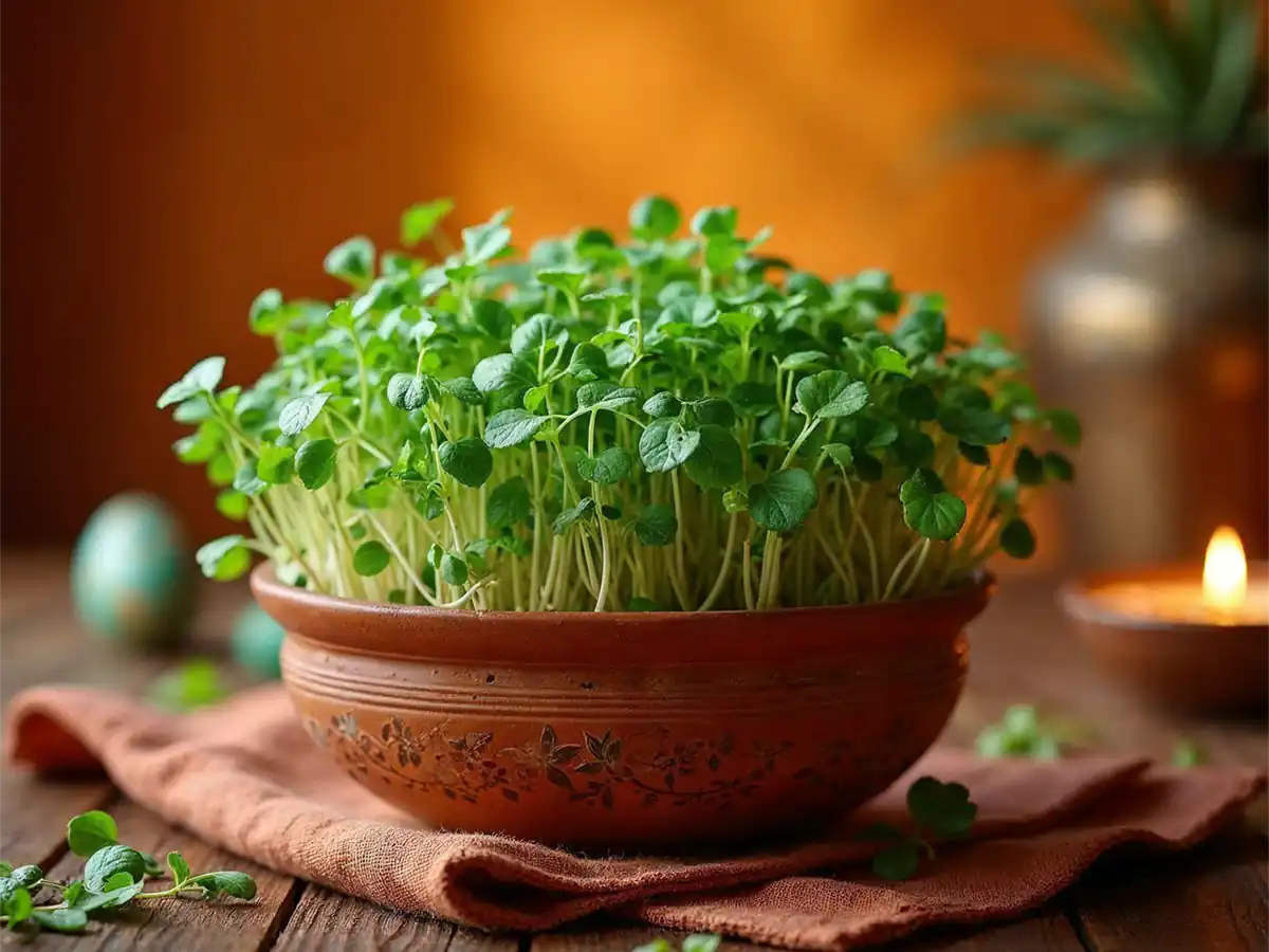 کاشت سبزه گاودانه برای عید