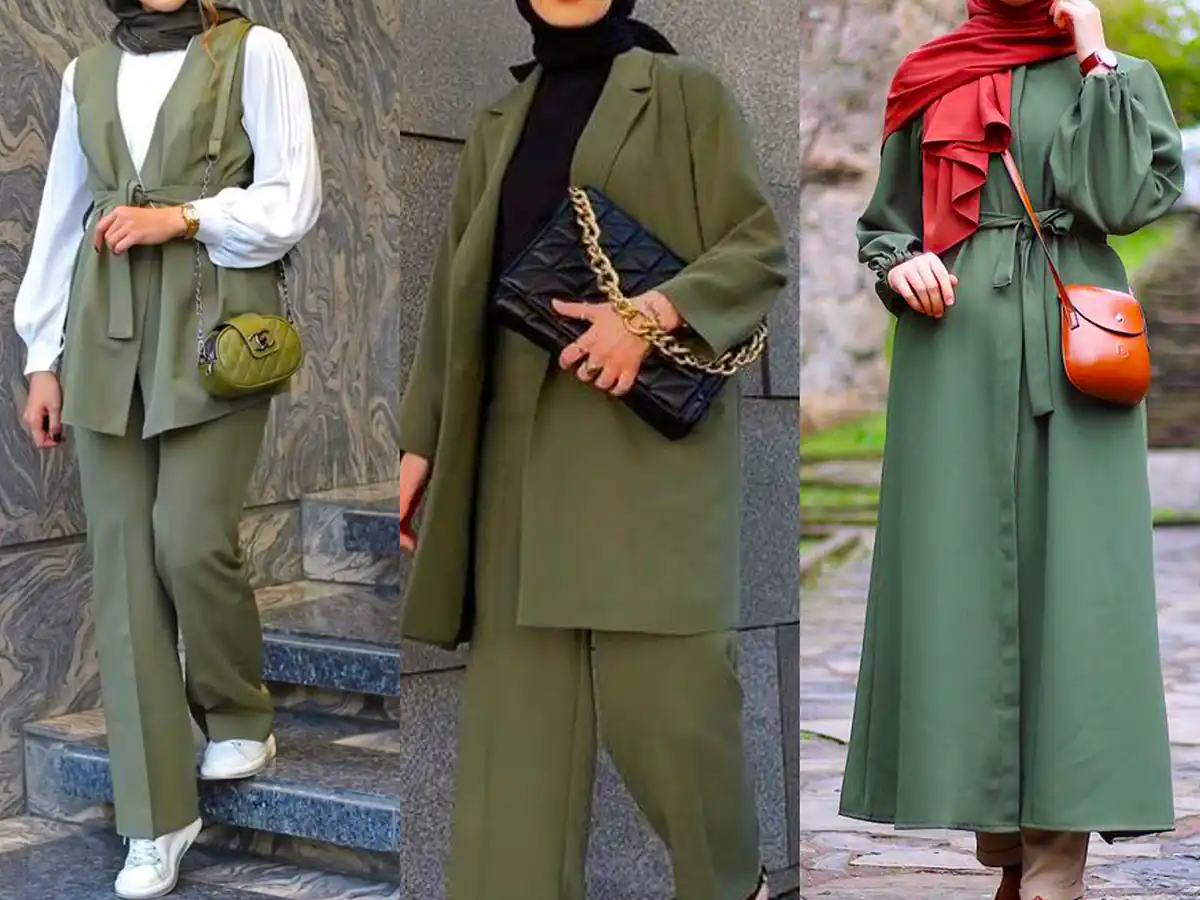 مانتو سبز زیتونی