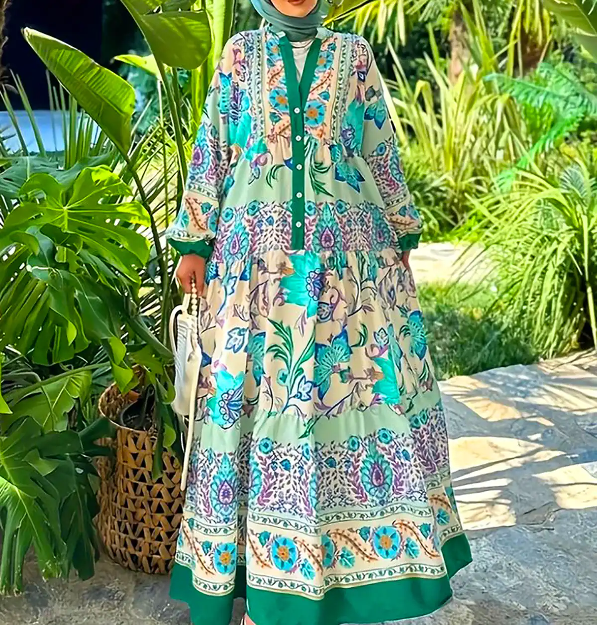 لباس مهمانی گلدار شیک