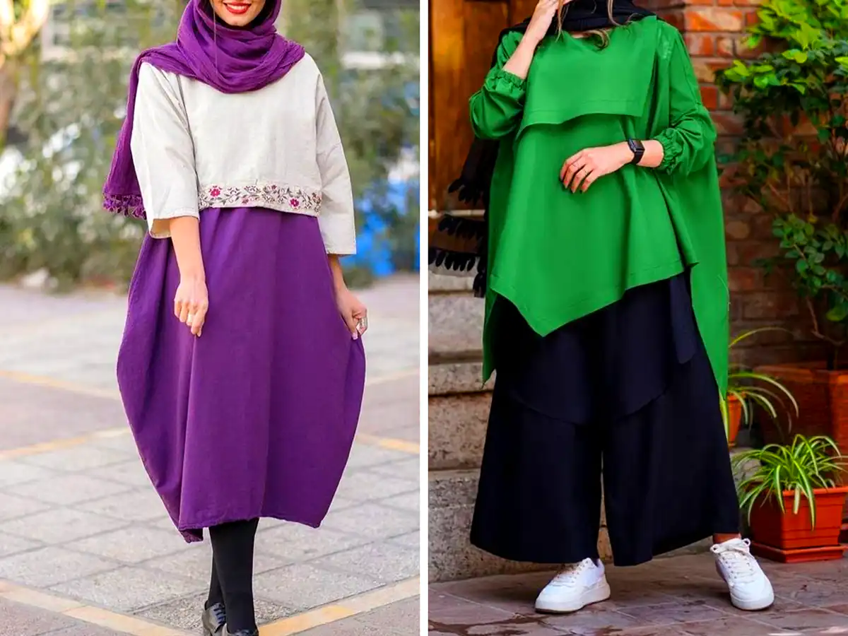 مانتو ترند و رنگی