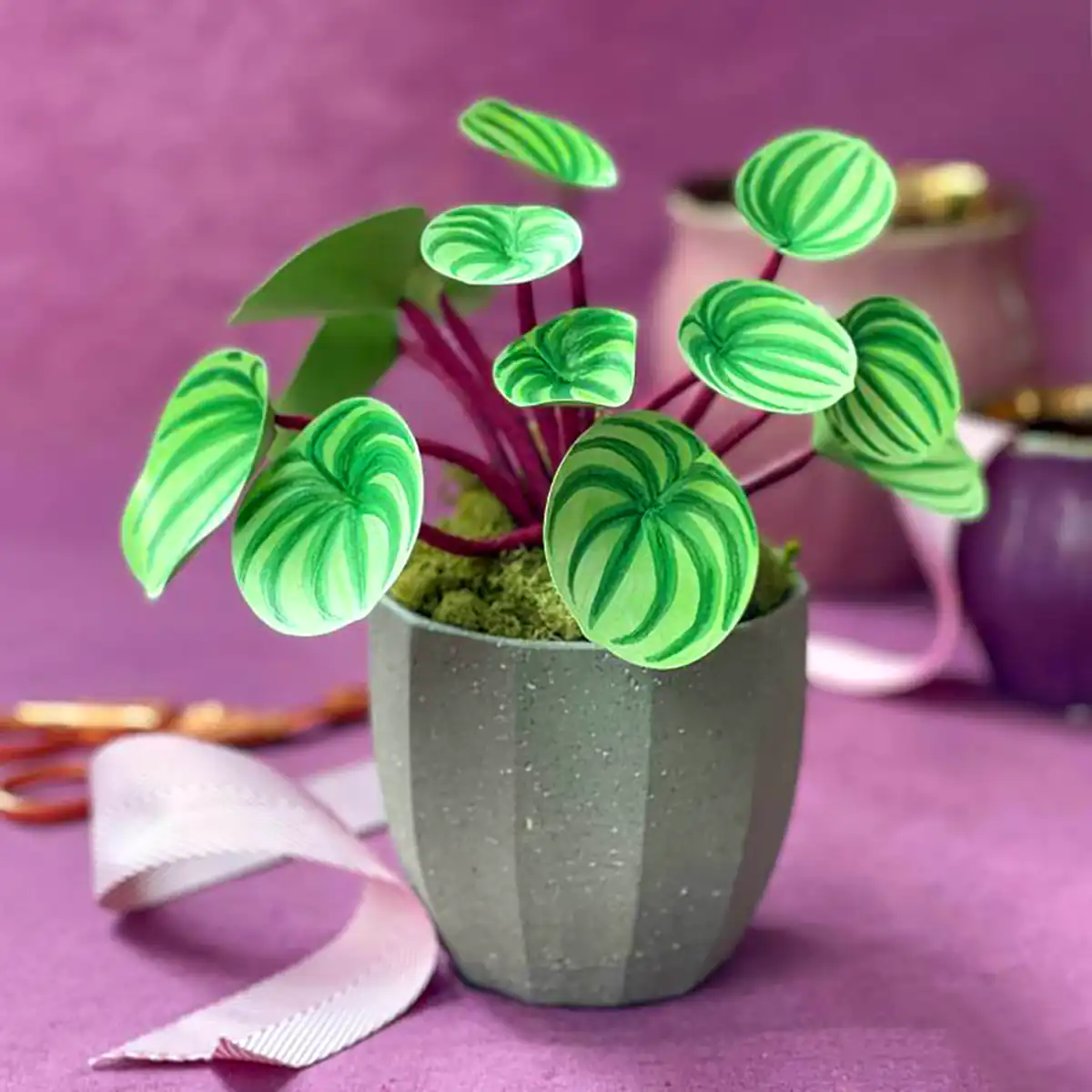 گلدون دکوری کاغذی