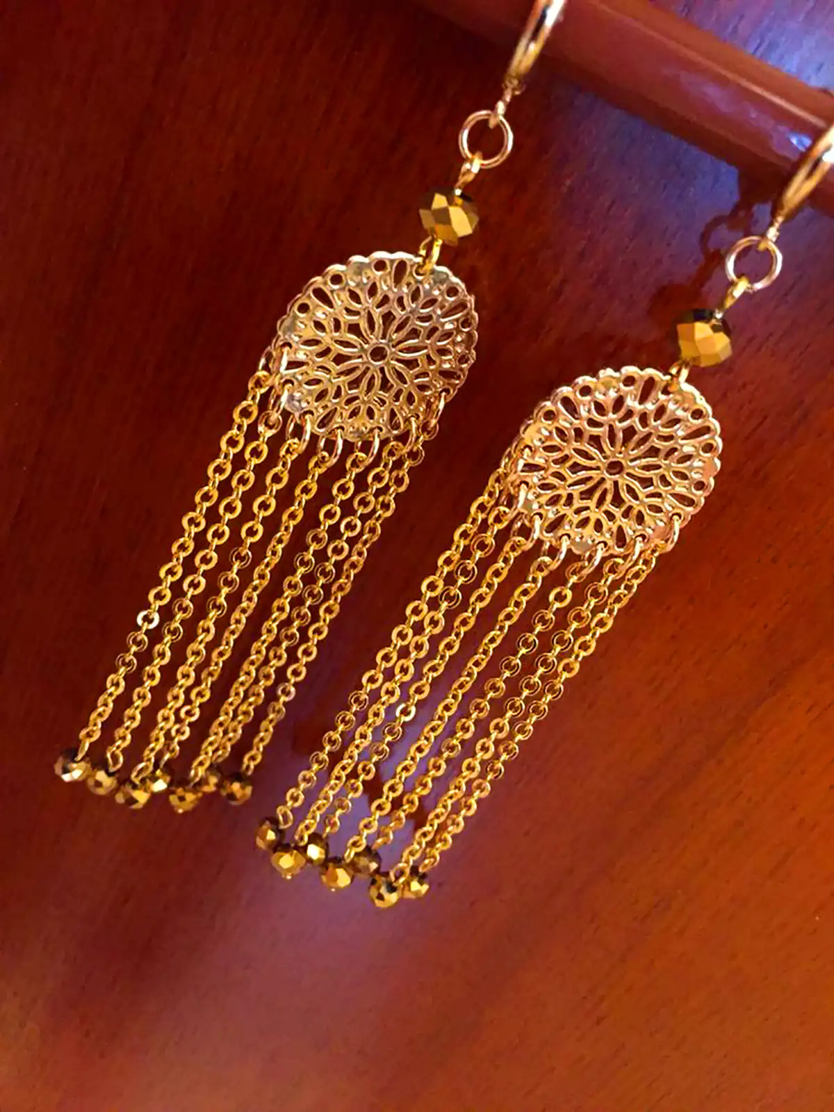 گوشواره رشته ای طلا