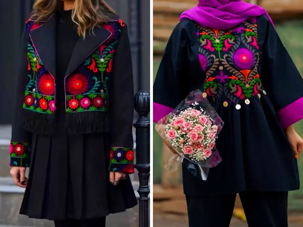 کت سنتی گلدوزی شده