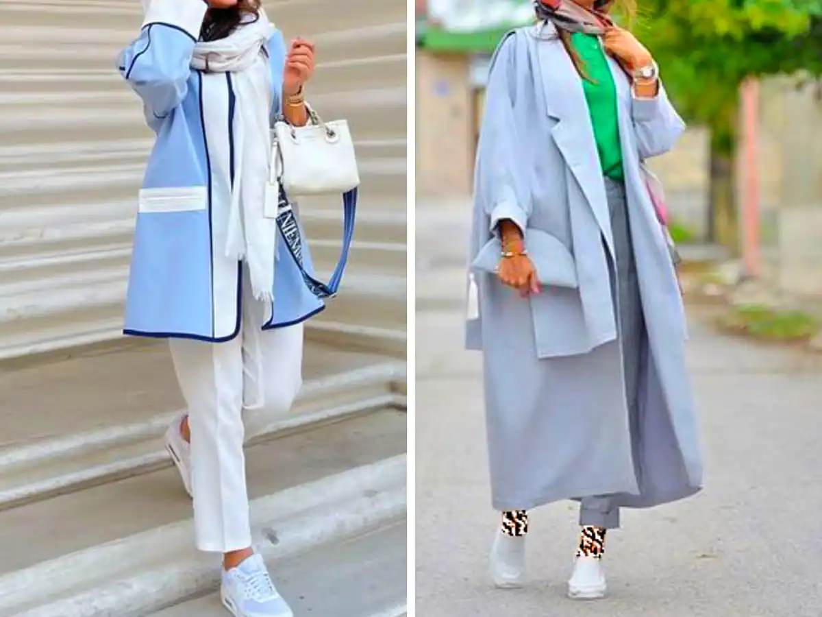 مانتو اسپرت رنگی