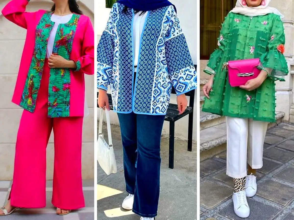 مانتو رنگی بهاری