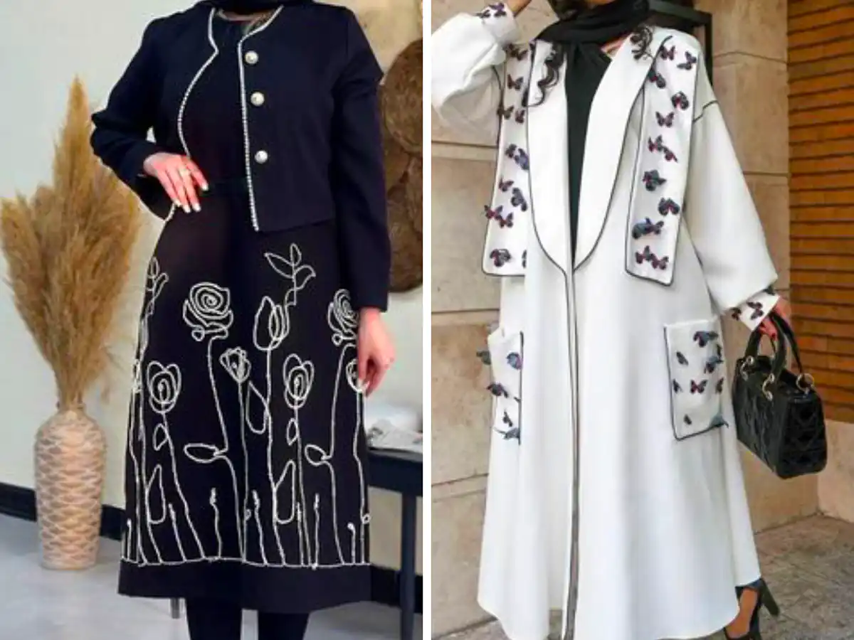 مدل مانتو گلدوزی زیبا