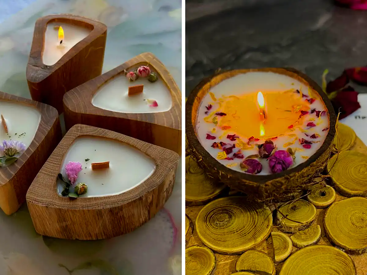 شمعع وارمر چوبی