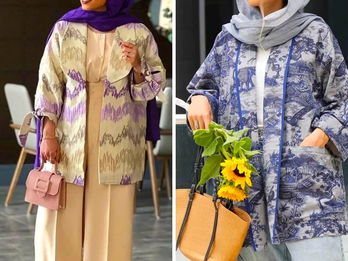 مانتو ژاکارد بهاری