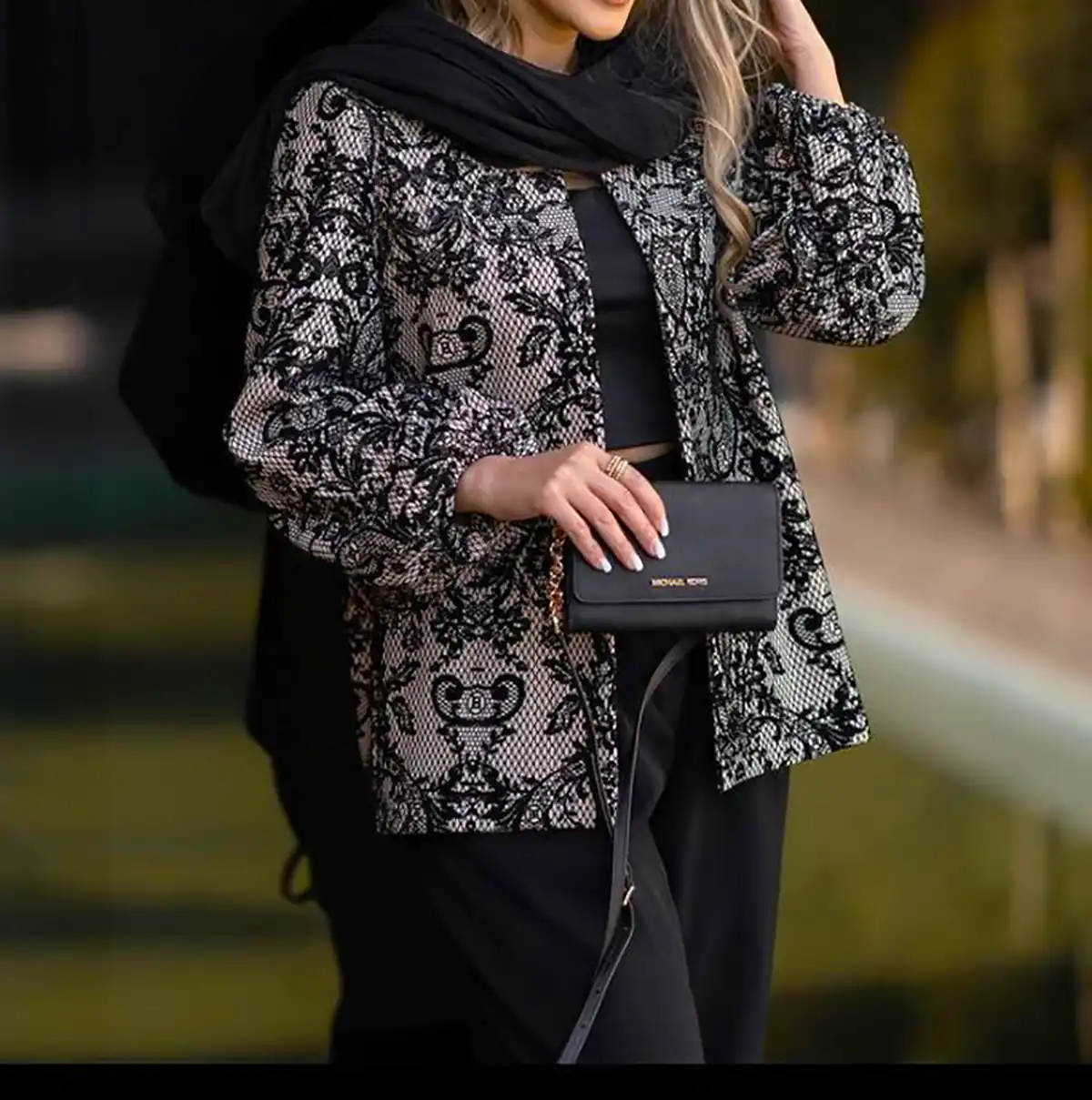 مانتو کتی ژاکارد لوکس