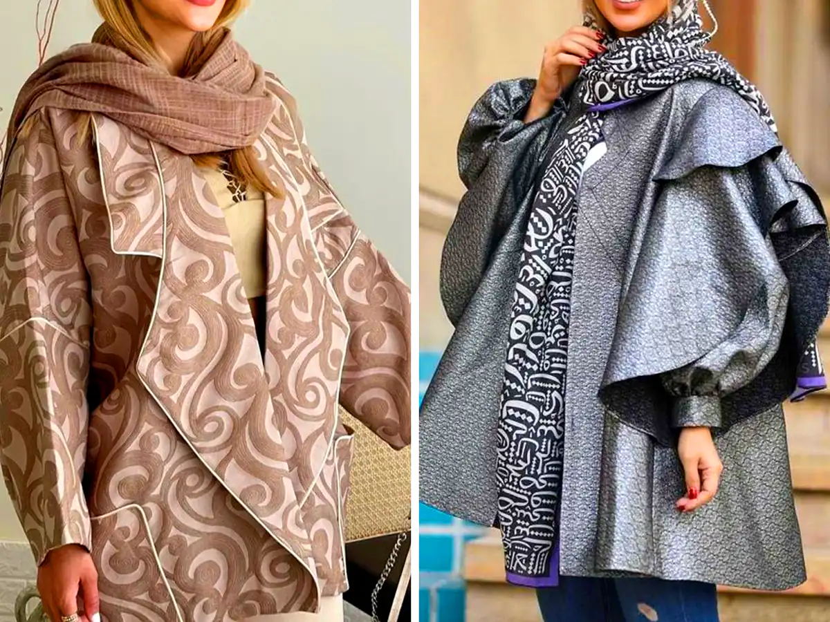 مانتو ژاکارد مزون دوزی