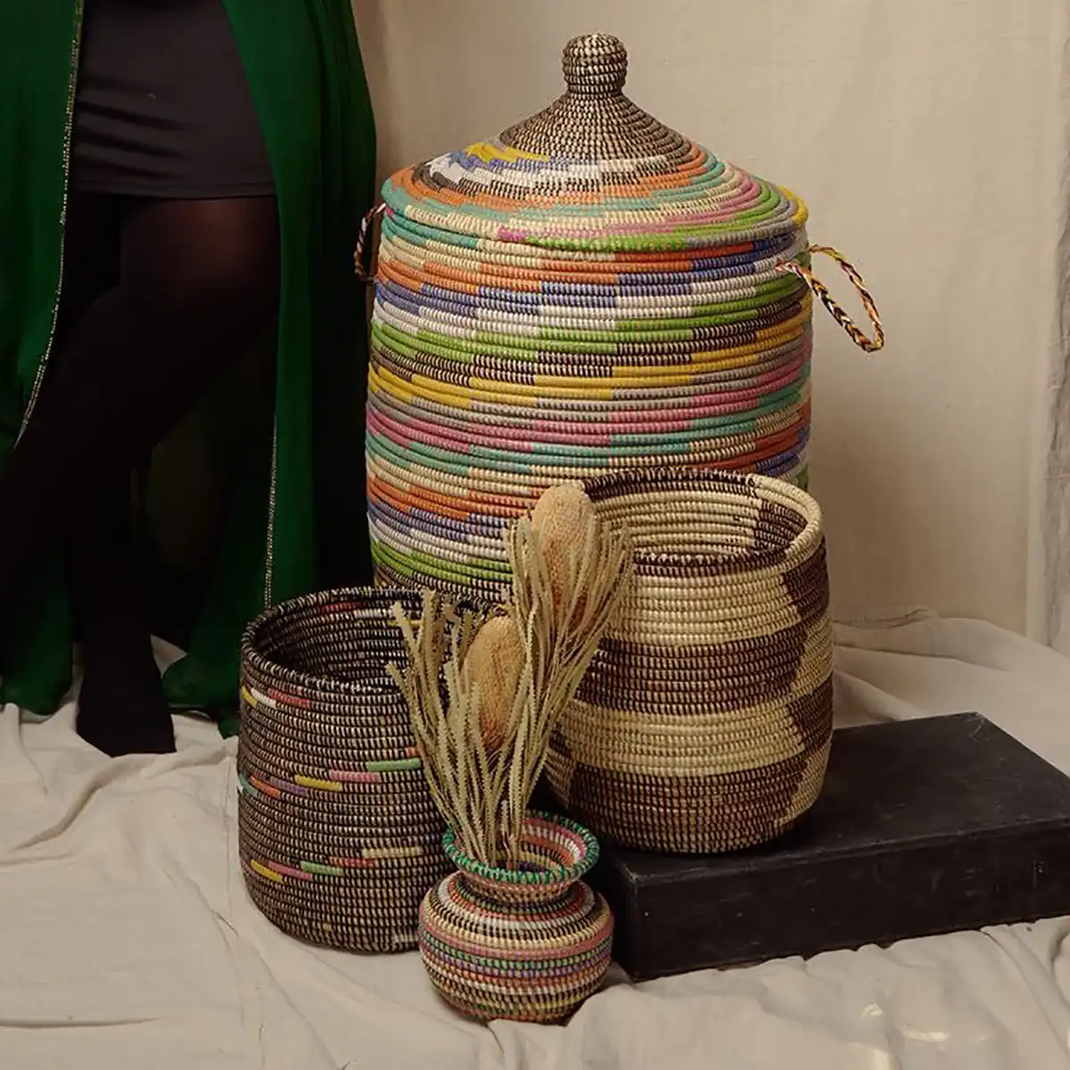 سبد حصیری سنتی