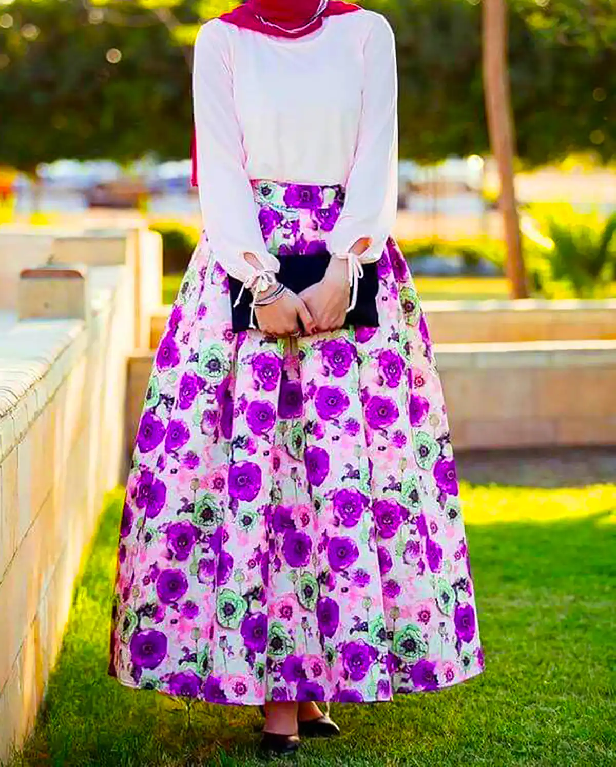 استایل بهاره با پیراهن گلدار