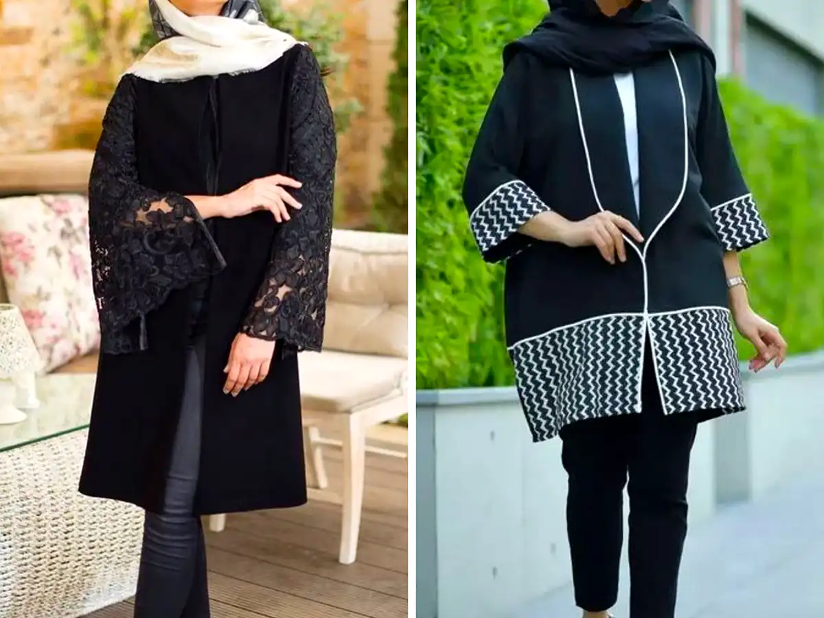 مانتو مشکی باکلاس دخترونه