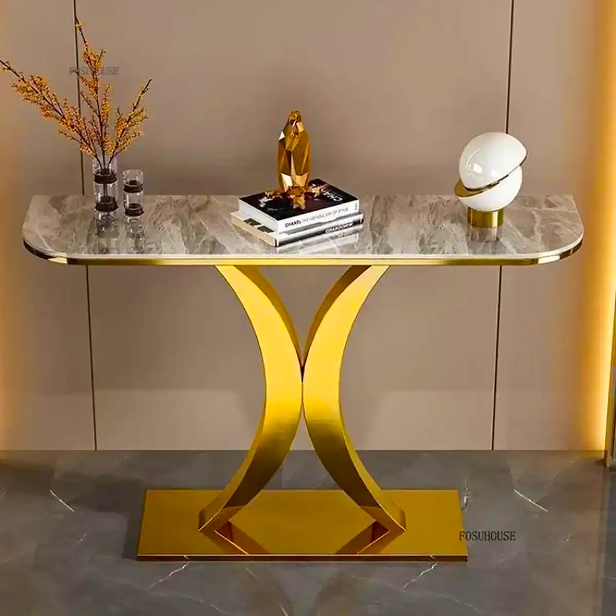 کنسول یونیک با پایه طلایی