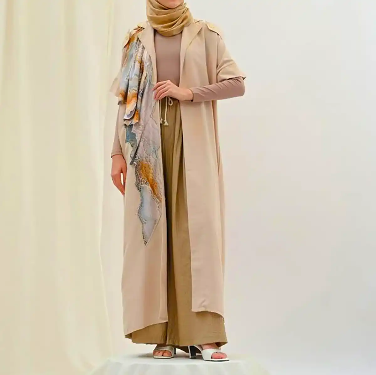 مانتو پیراهنی تم رنگی نود