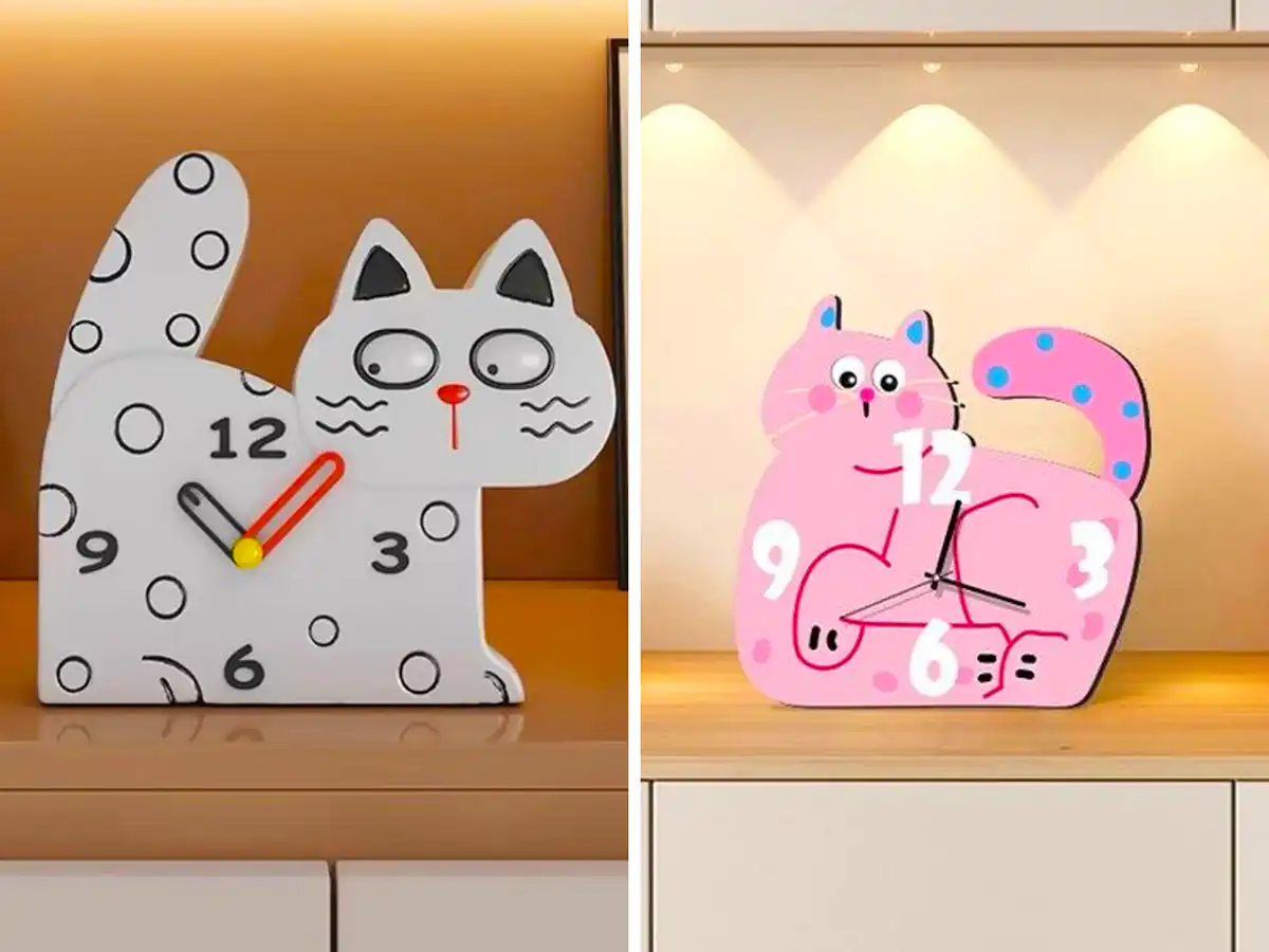 ساعت فانتزی طرح گربه