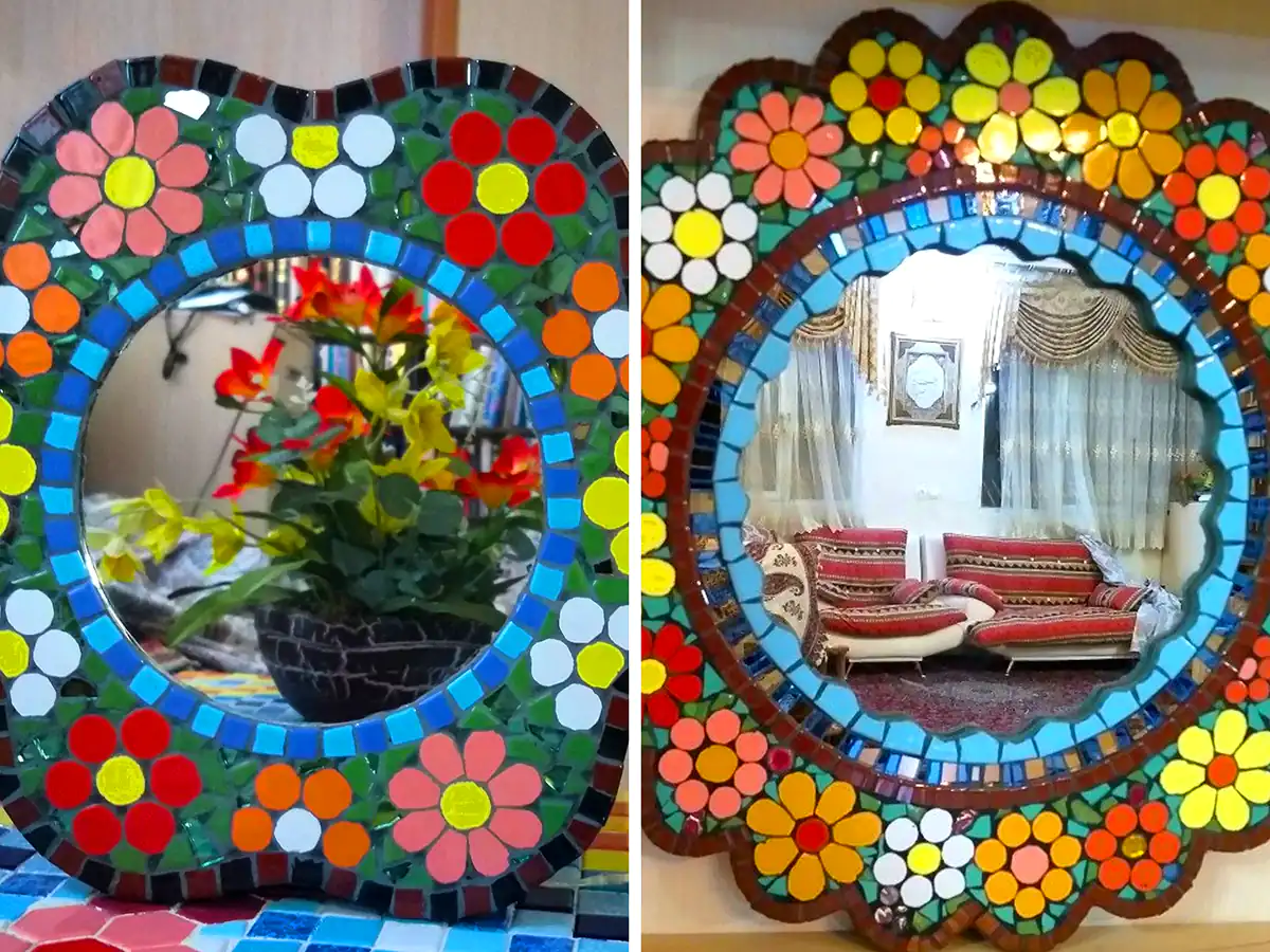 آینه دیواری معرق کاشی