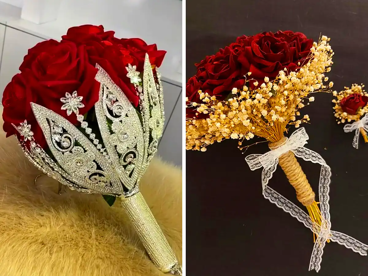 دسته گل شیک عروس 