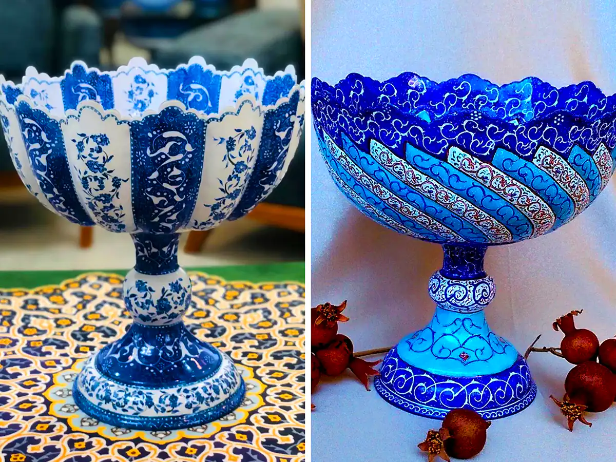 میوه خوری مسی میناکاری