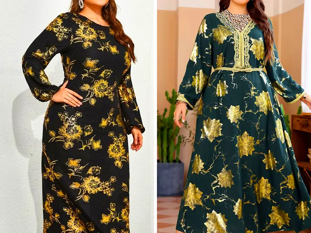مدل پیراهن ماکسی طلاکوب مجلسی