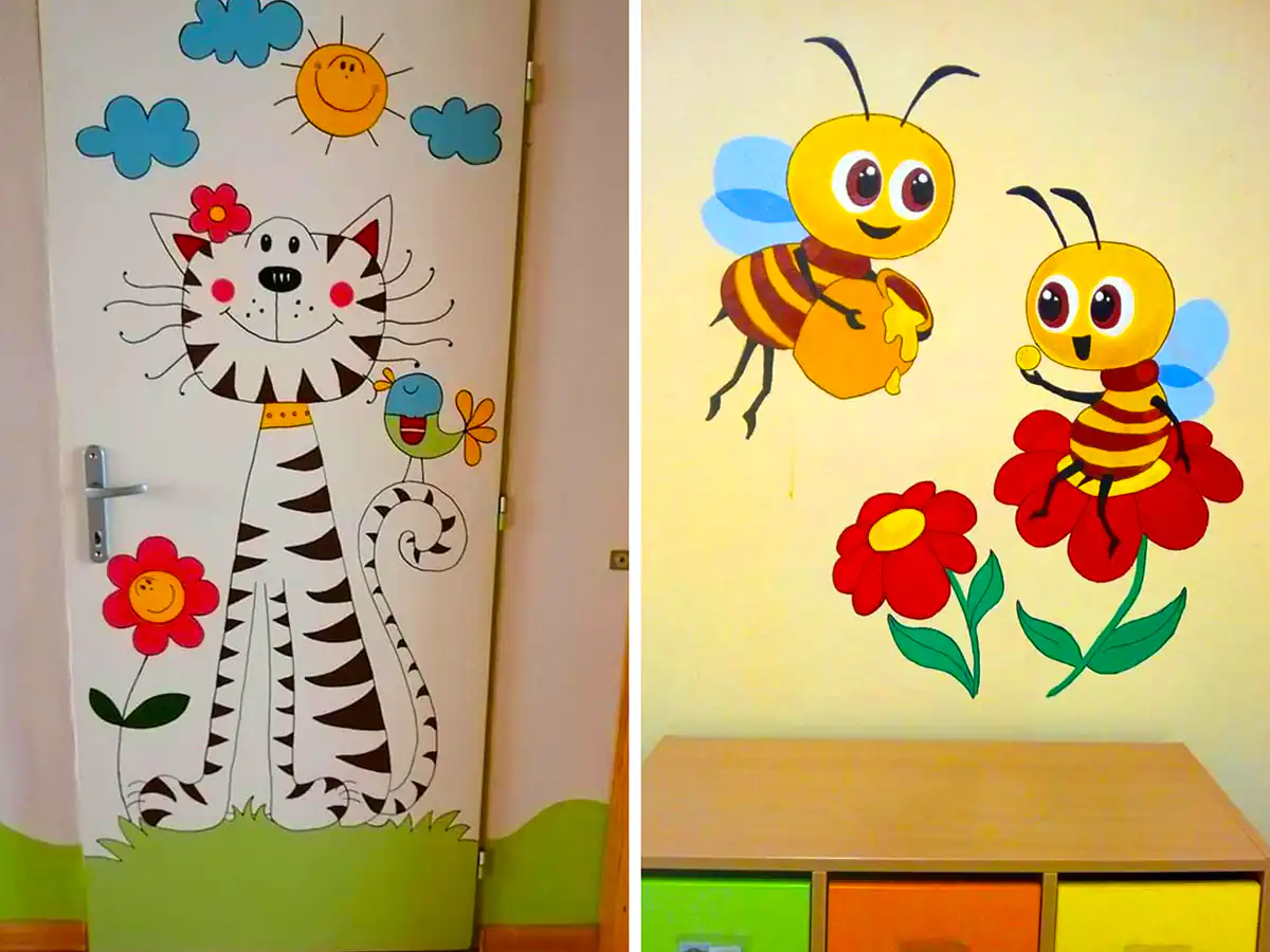 نقاشی برای دیوار مهدکودک