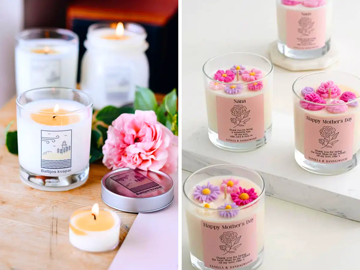 شمع شیشه ای معطر