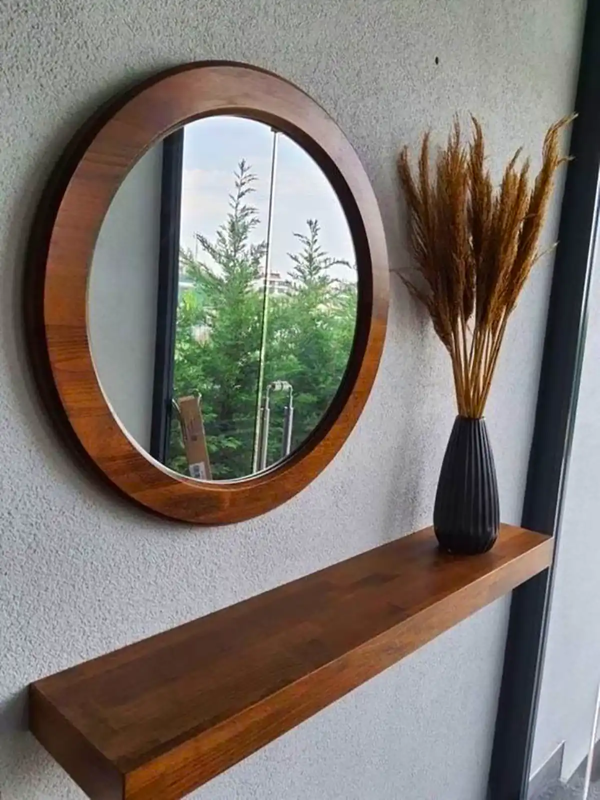 آینه کنسول قاب چوبی