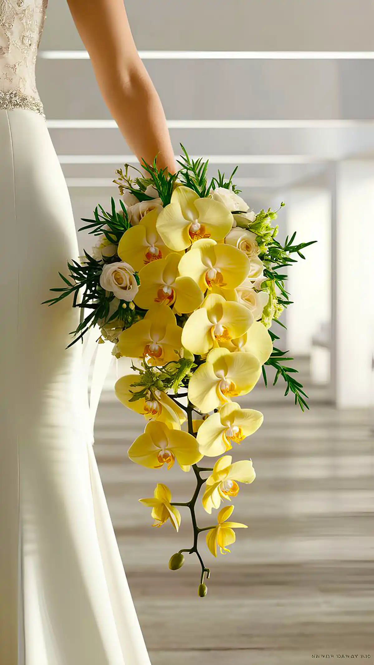 دسته گل آبشاری عروس