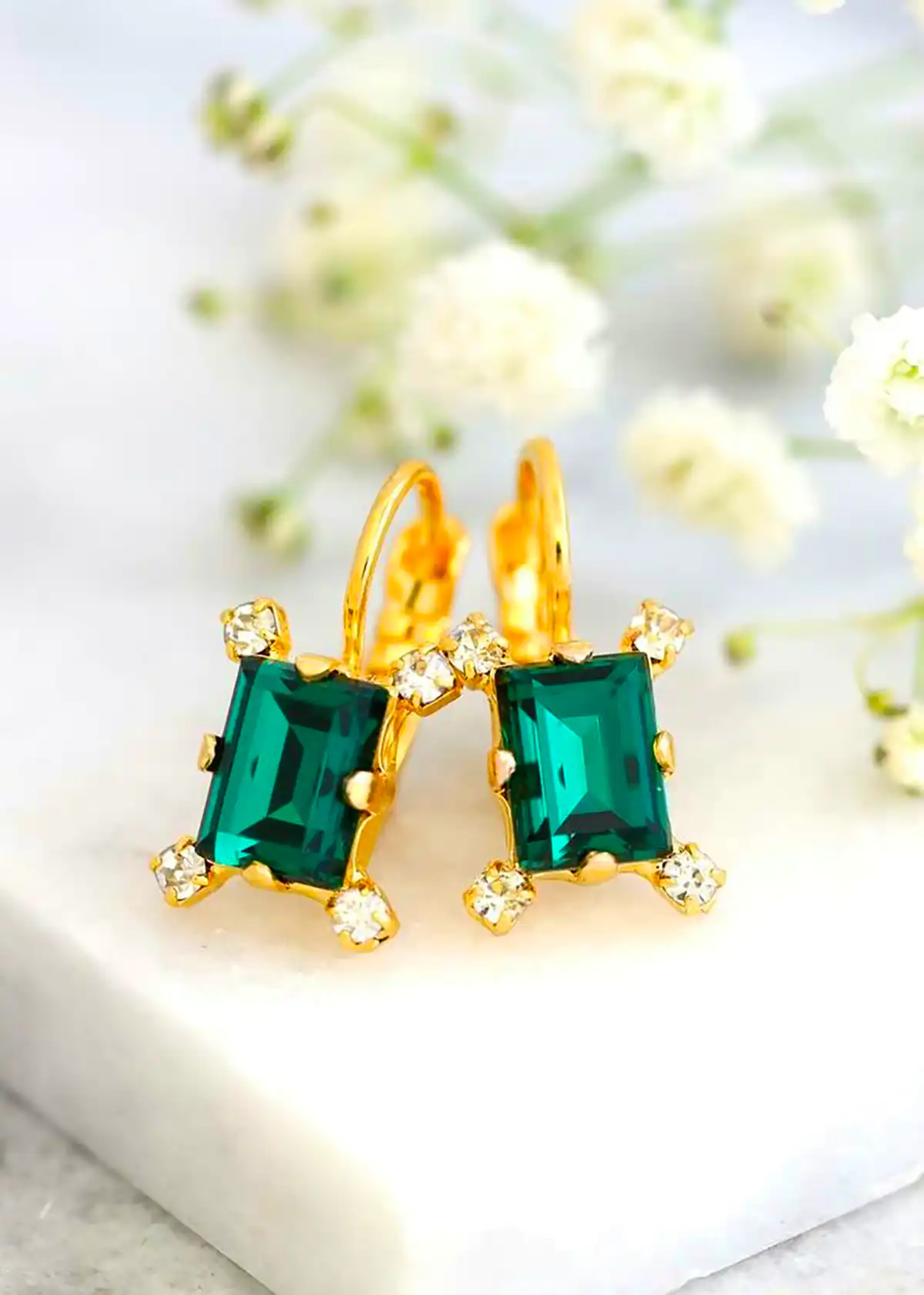 گوشواره سبز زمردی