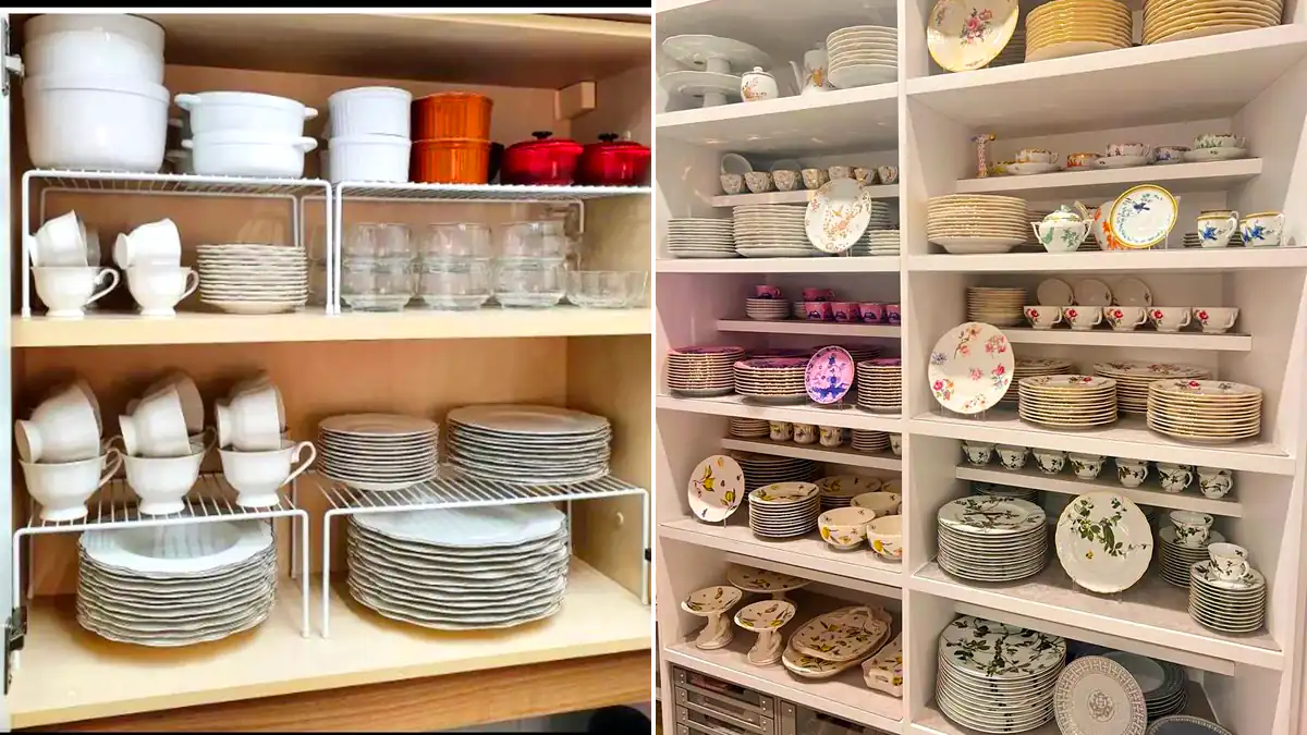 ایده چیدمان کابینت ظروف