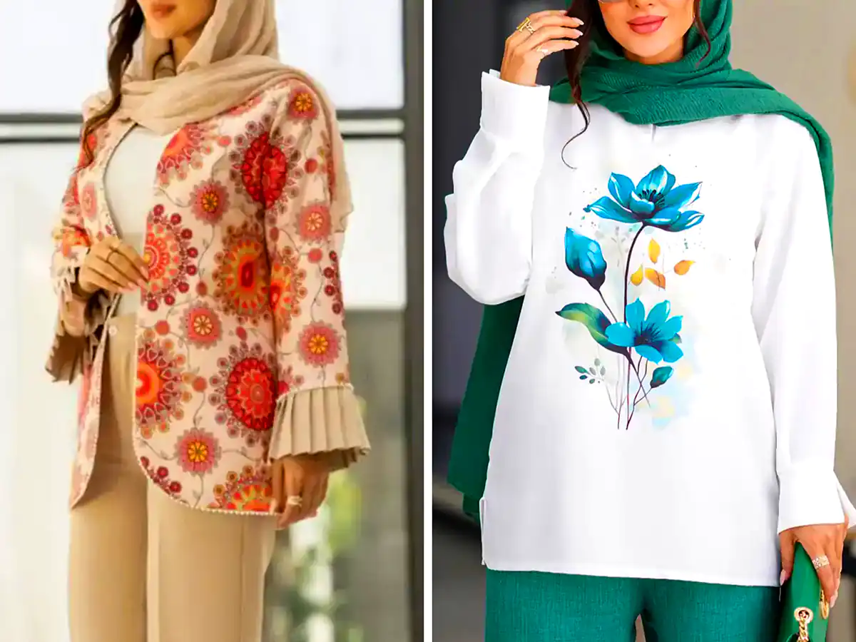 مانتو رنگ روشن تابستانی