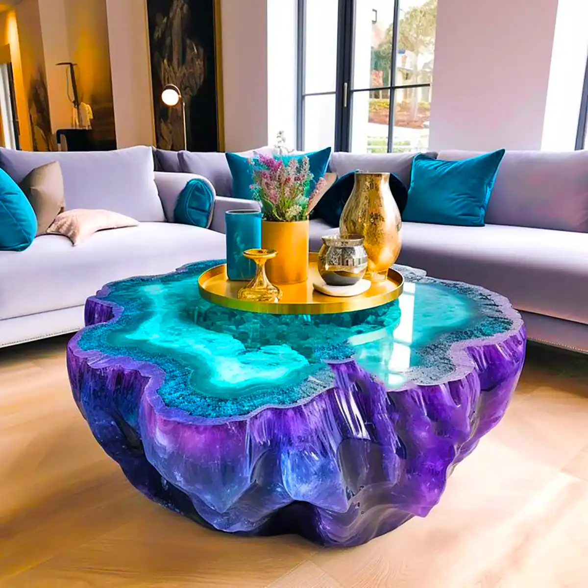 میز عسلی رویایی رزینی