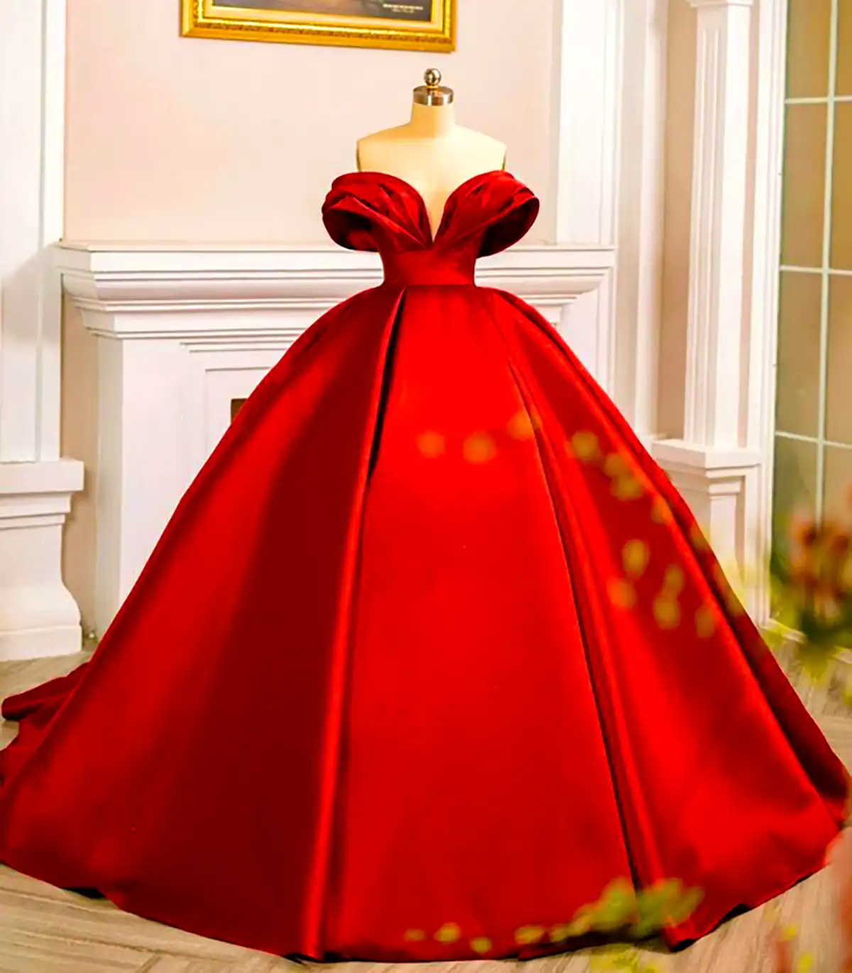 پیراهن ساتن دکلته