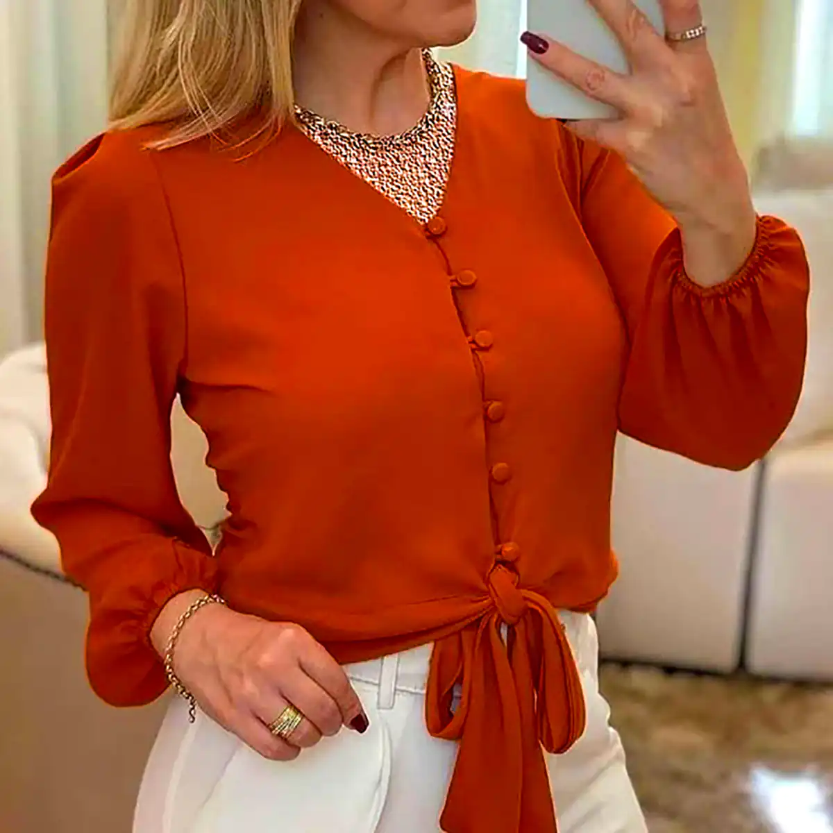 شومیز شیک نارنجی