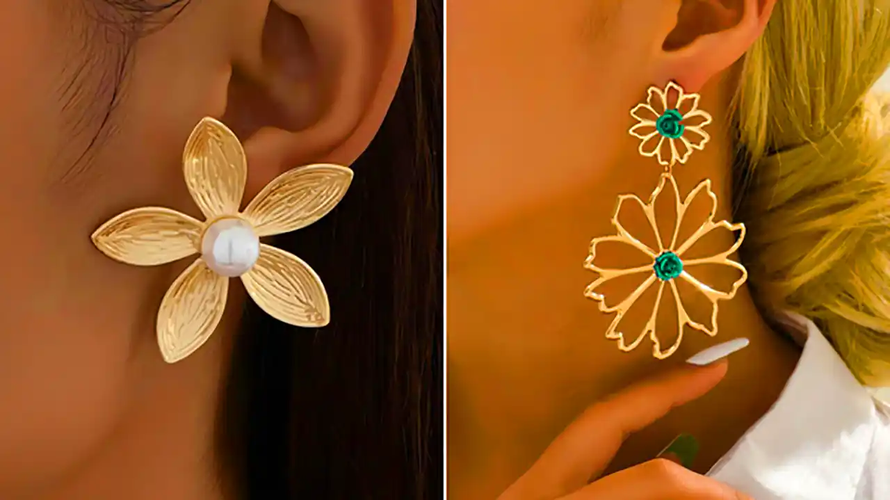 گوشواره طلایی آویز بلند