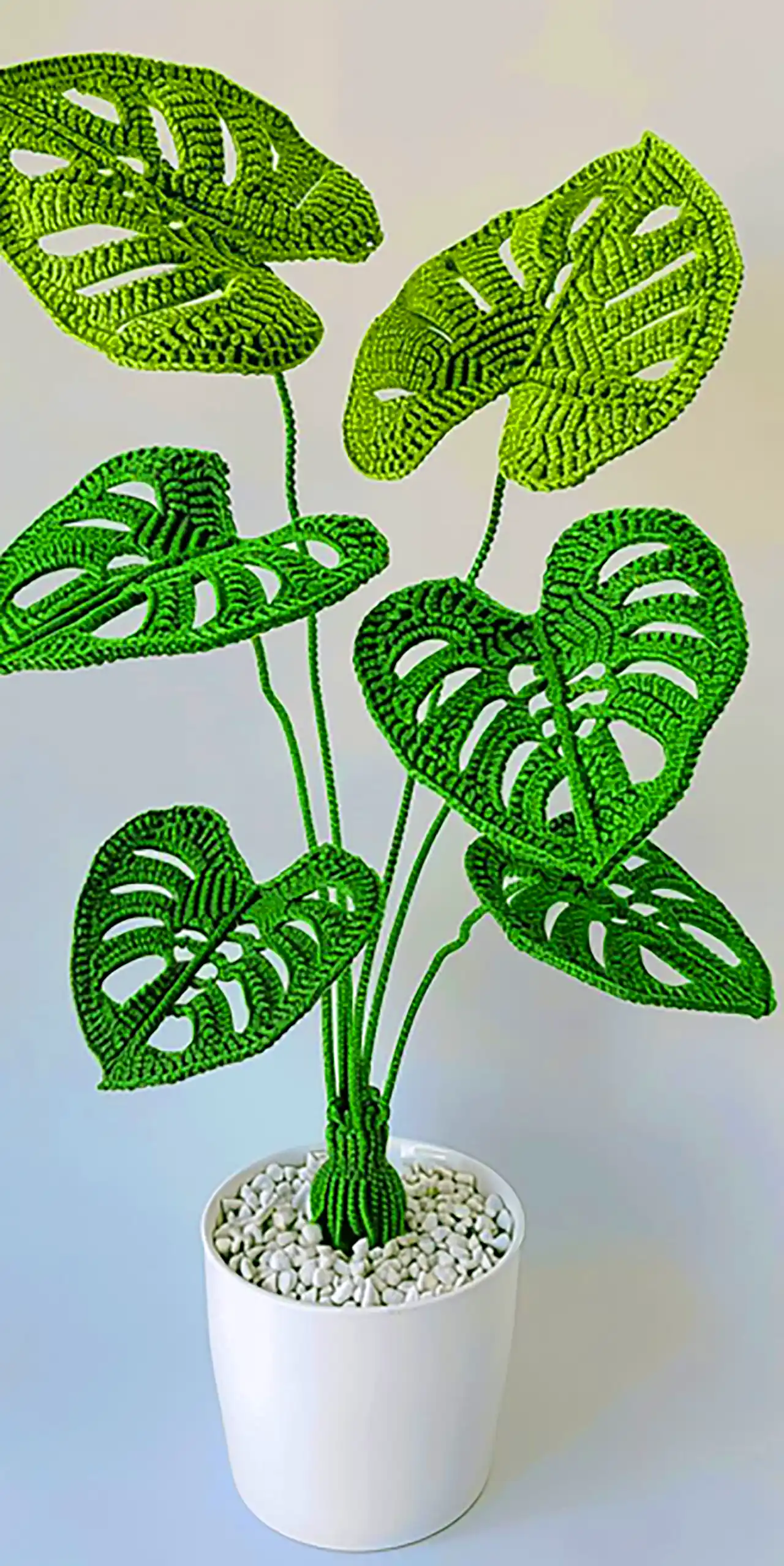 گلدان دکوری بافتنی