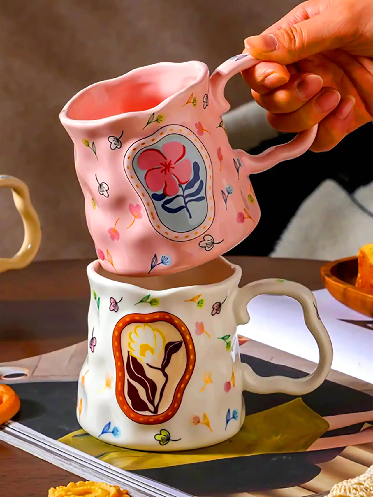ماگ تزئینی سفالی 