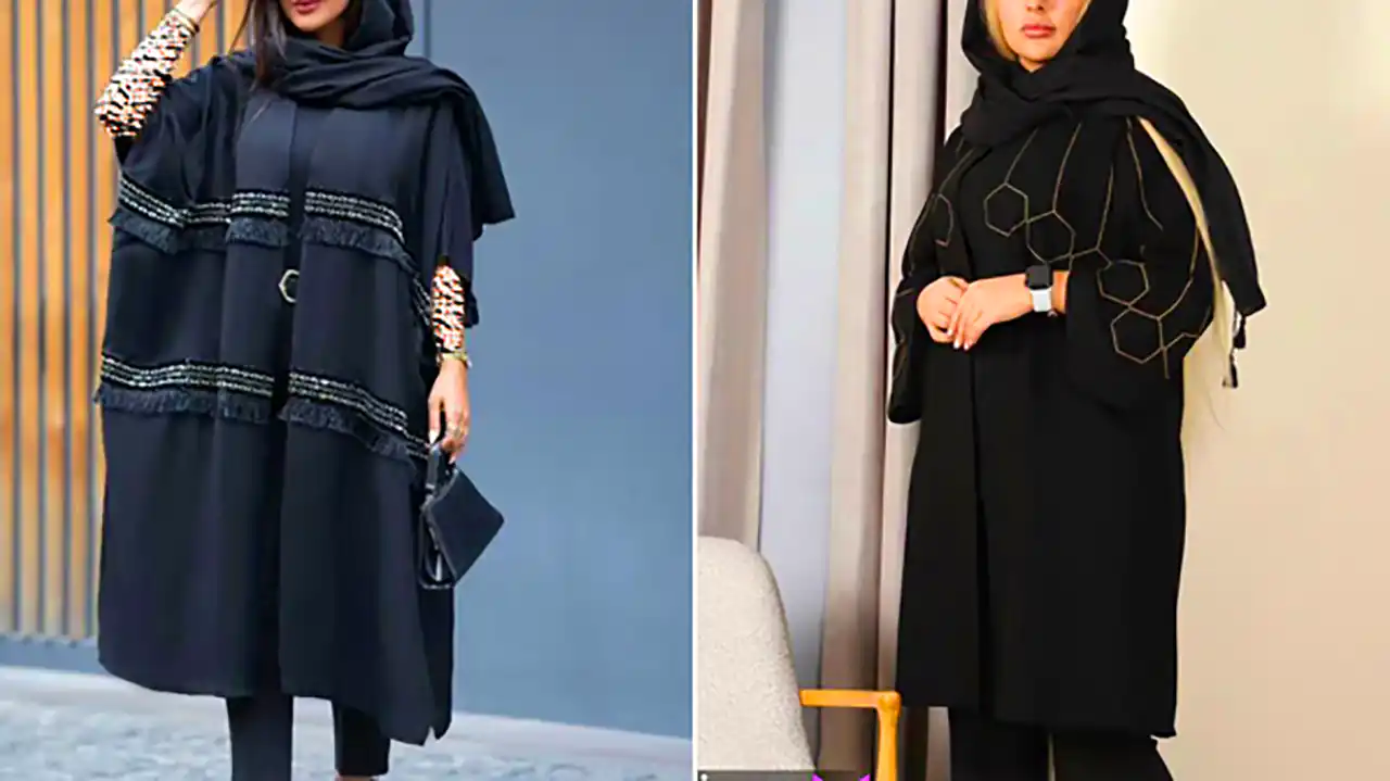 مانتو کتی مشکی لاکچری