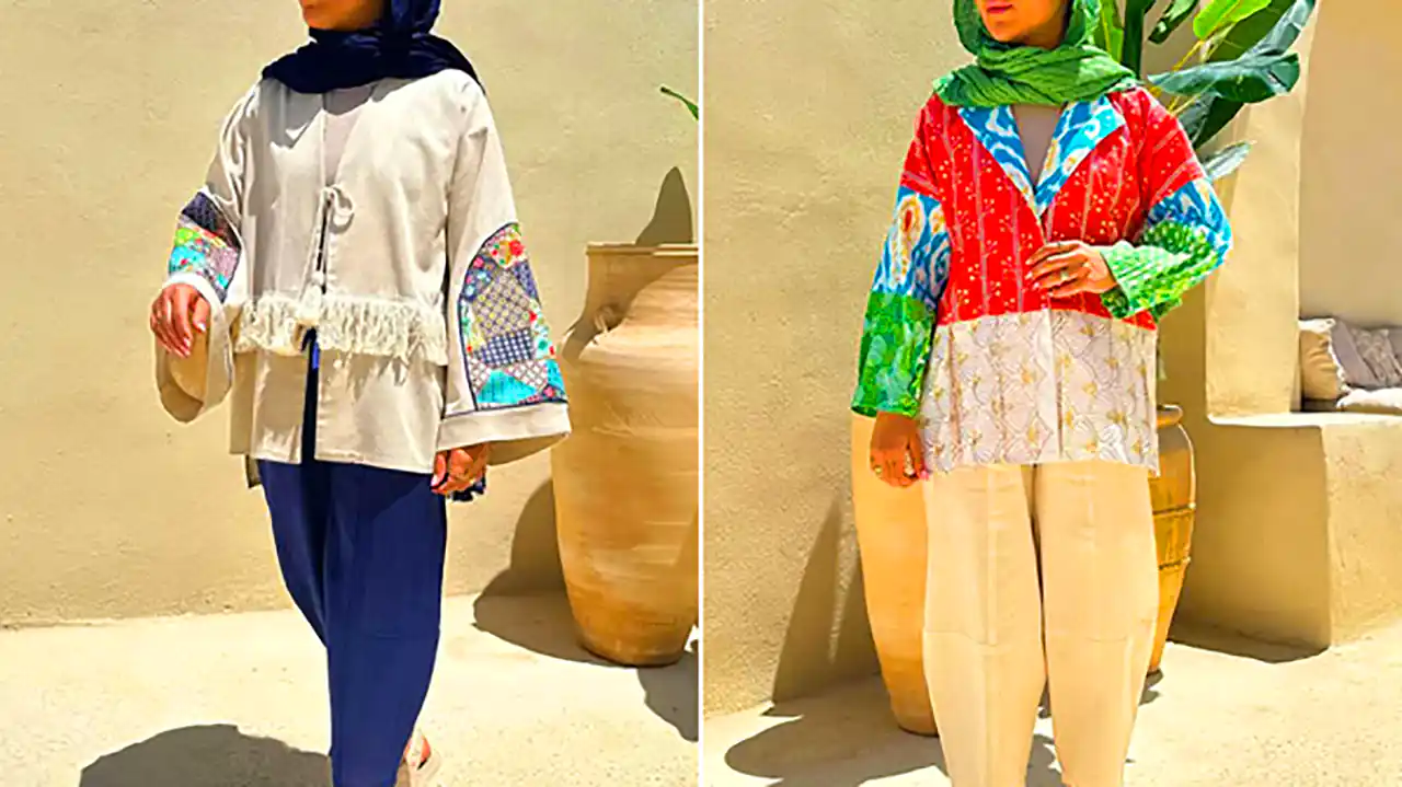 مانتو پائیزی با طرح ایرانی