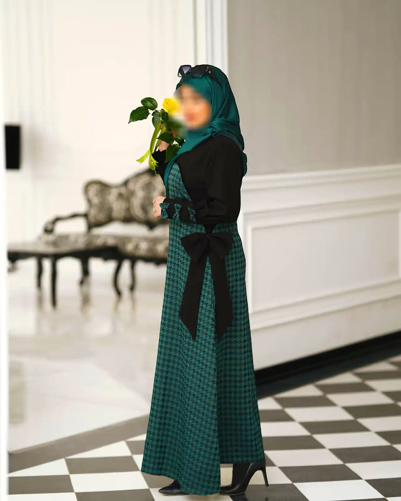 مانتو بلند با طراحی خاص 