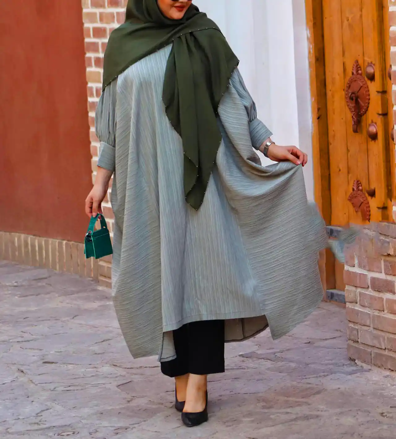مانتو پیراهنی با پارچه مرغوب