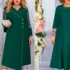 پیراهن سبزتیره مجلسی برای مادران؛ انتخاب ویژه برای مراسم خانوادگی + ۱۵ مدل متفاوت