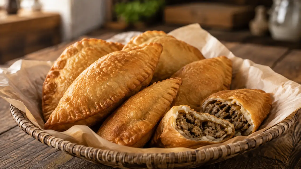 پیراشکی گوشت سرخ شده در روغن
